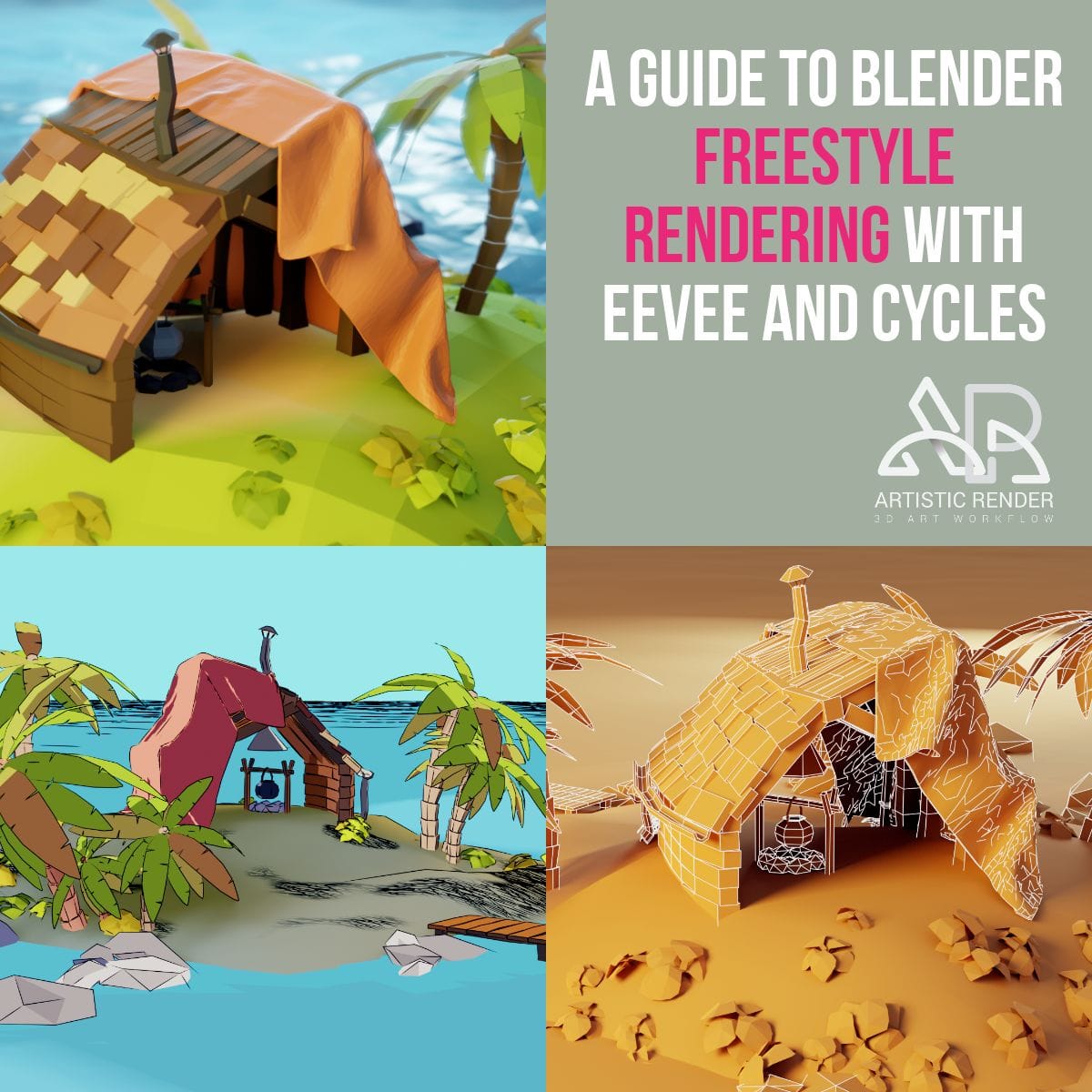 A guide to Blender freestyle rendering with Eevee and Cycles